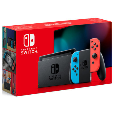 Nintendo Switch (неоновый синий / неоновый красный)