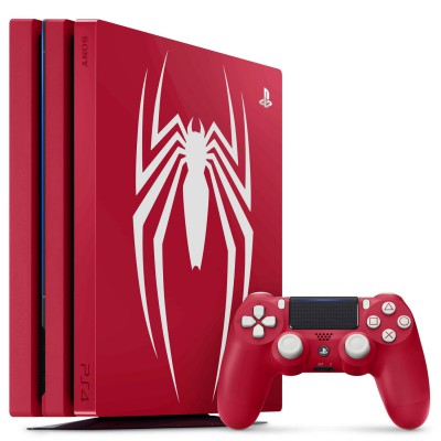 PlayStation 4 Pro 1Tb Red (CUH-7108В) Limited Edition Человек-Паук (Spider-man) Б.У.