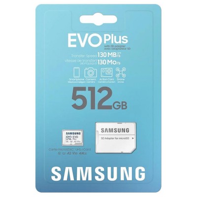 Карта памяти Samsung EVO Plus microSDXC 512 ГБ Class 10 (Nintendo Switch)