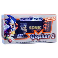 Игровая консоль SEGA Genesis Gopher 2 LCD 4.3&quot; +500 игр (оранжевая)