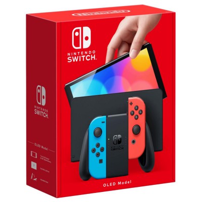 Nintendo Switch OLED (неоновый синий / неоновый красный) (JAP)
