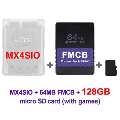 Комплект Free MCBOOT + MX4SIO + 128gb (PS2)