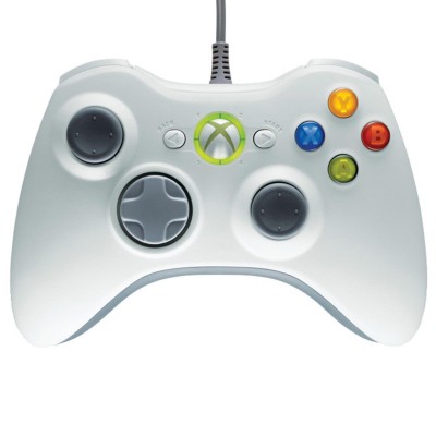 Проводной Джойстик Xbox 360 Белый (оригинал) (Xbox 360) Б.У.